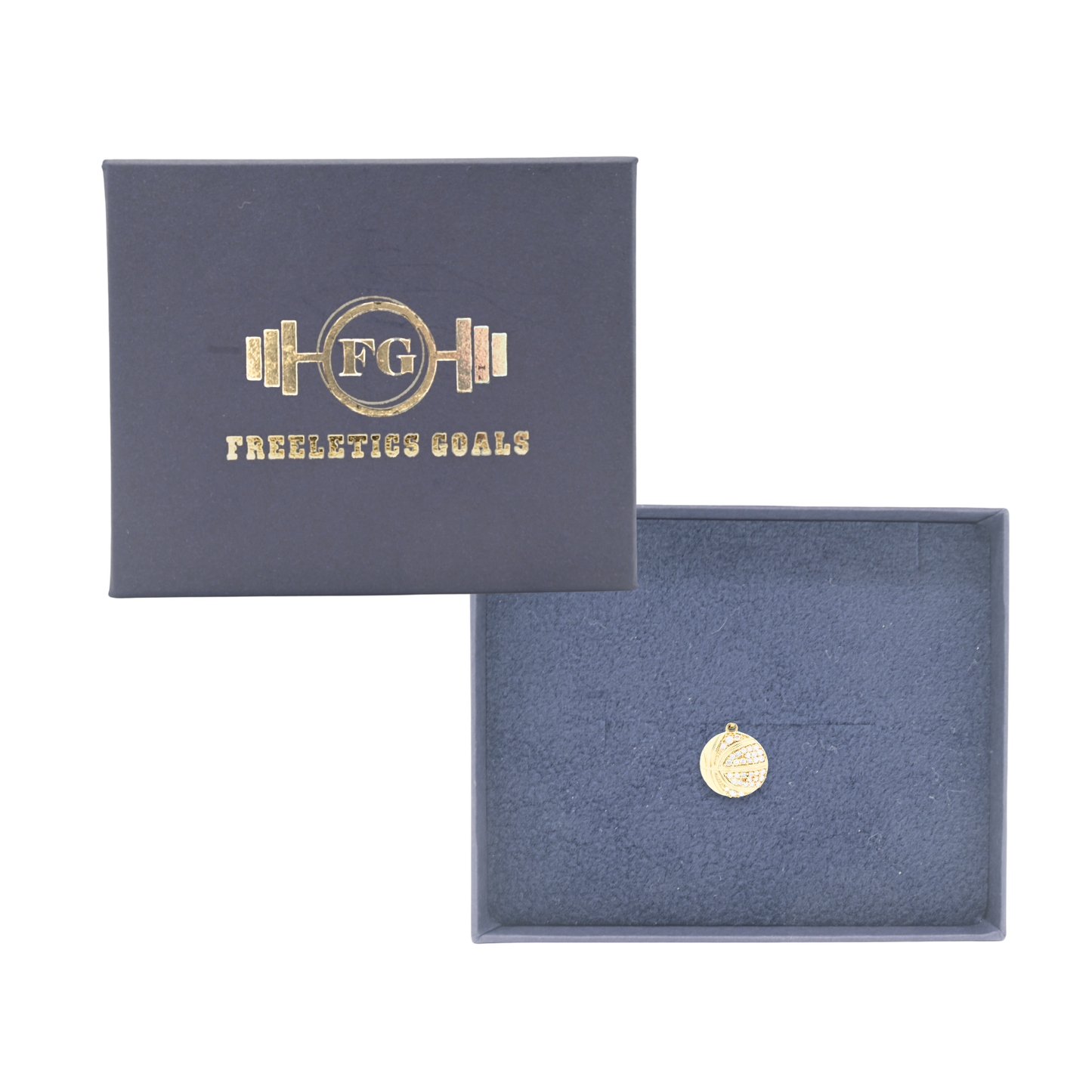 K18 Yellow Gold & Diamonds Basketball Pendant