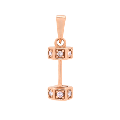 18K Pink Gold Dumbbell Pendant